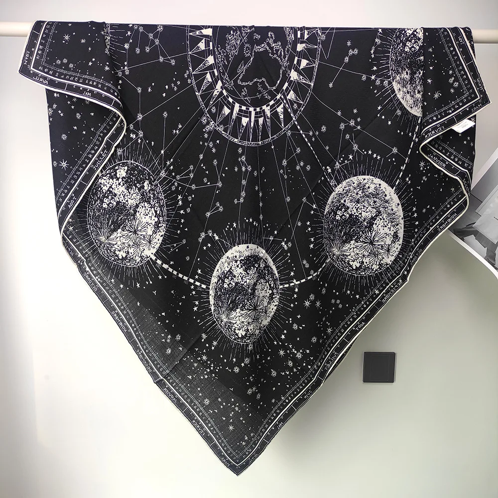 

Winter Brand Black 135CM Scarf Women Silk Wool Blend Shawls Mother Lover Gift Luxury Designer Bag Clothing Accessories 135CM