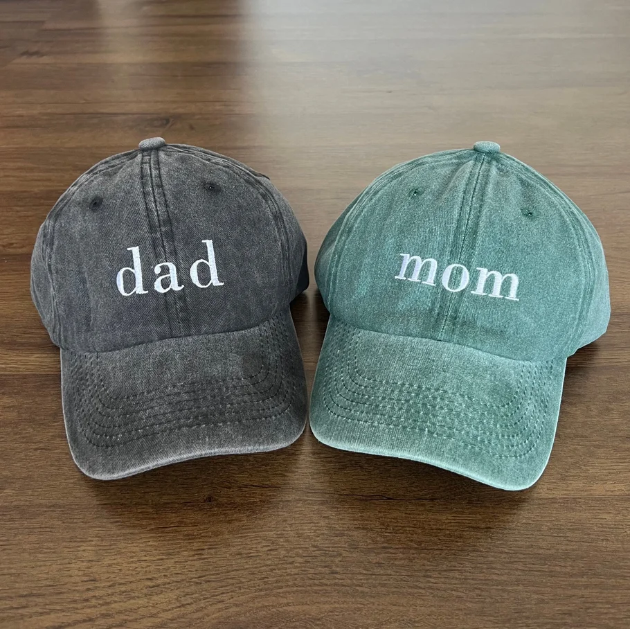 Custom Embroidered Hat, Grandpa Cap With Date, Dad Hat, Vintage Baseball Hat, Daddy Est Year Shirt, Christmas Gift For New Dad