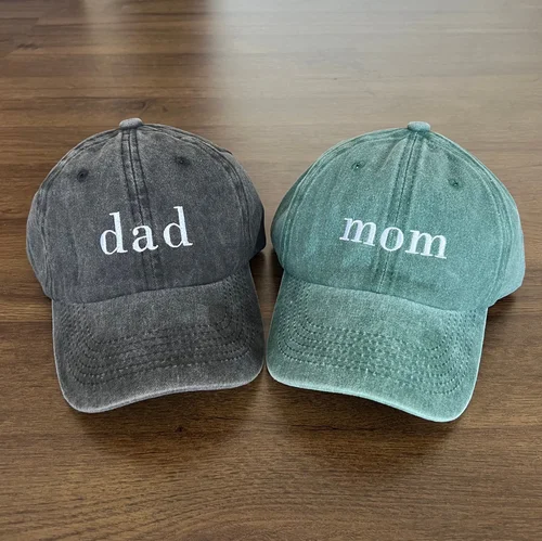 Imagen 2 del producto Sombrero bordado personalizado, gorra de abuelo con fecha, sombrero de papá, gorra de béisbol vintage, camisa del año de papá Est, regalo de Navidad para papá nuevo