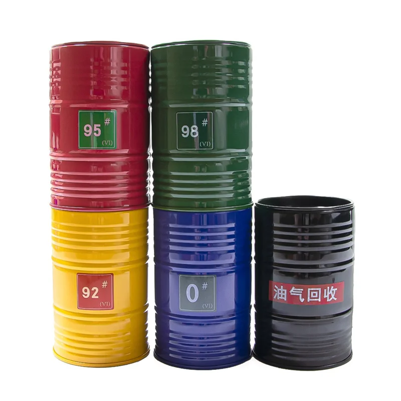 AS96-Metal Simulation Oil Barrel, Tool Barrel, Pen Holder For 1/10 1/8 Rc Crawler Car TRX4 SCX10 RC Car Accessories