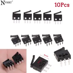 10Pcs/lot Black Small/Micro Switch Camera Switch Reset Detection Stroke Limit Miniature 3-foot Straight Foot Bent Feet Handle