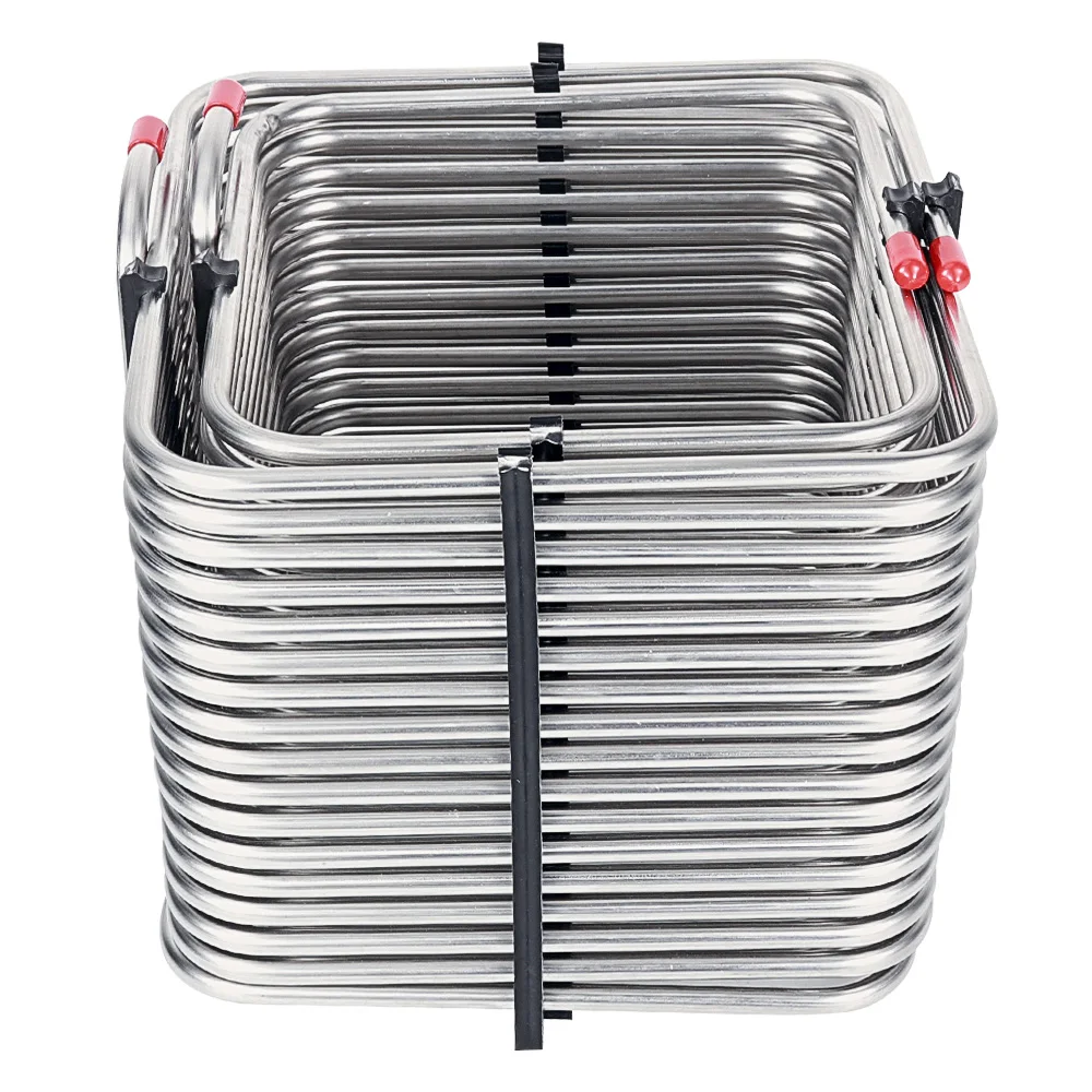 Square Two Way Cooling Coil Stainless Steel Jockey Box Coil Chiller 5/16\'\'OD Tube Cooler For Homebrew Draft Beer Box Kegerator