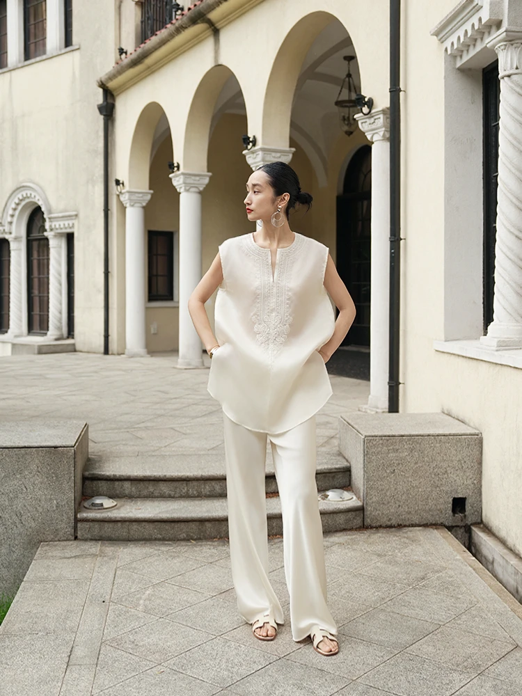 

Silky Smooth LemonChen Wide Leg Air Pants Satin Fabric High Waist Versatile Sle Long Term Invesent for Wardrobe