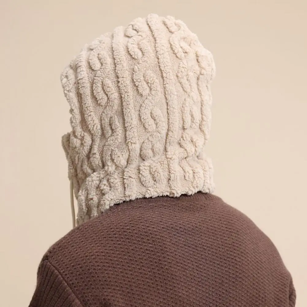 Hat Scarf Combo Winter Fleece Balaclava for Women Thermal Neck Warmer Scarf Set Windproof Ski Hat Face Cushion for Weather