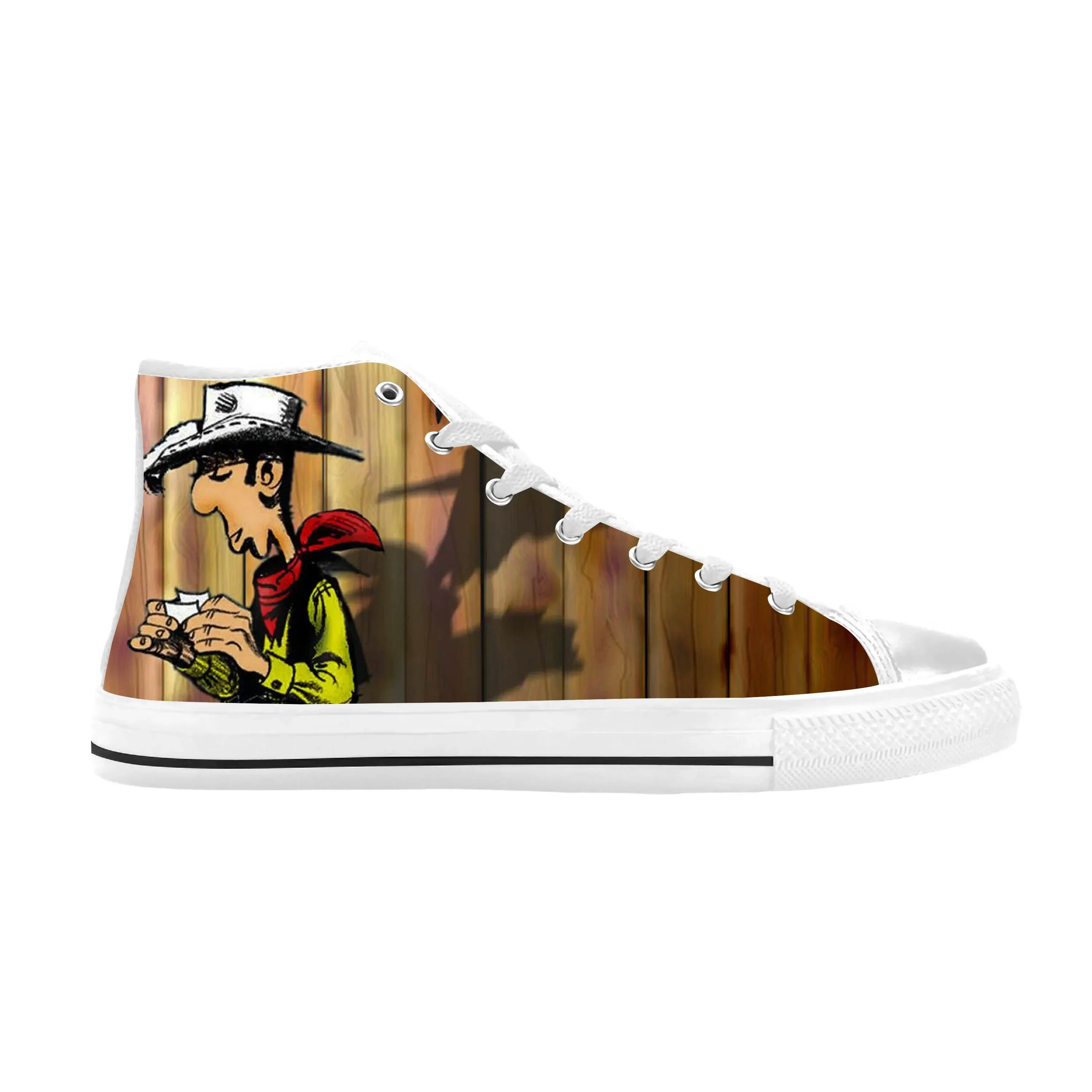 

Lucky Luke Dalton Jolly Jumper Daisy Town Fumetto Casual Cloth Shoes High Top Comfortable Breathable 3D Print Men Women Sneakers