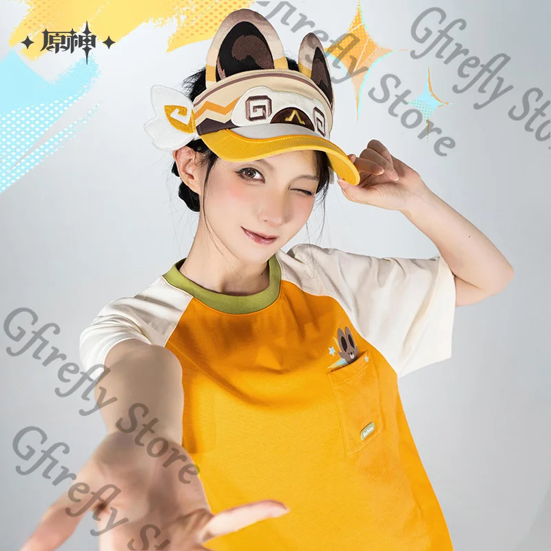 

Genshin Impact Anime Cowboy Baseball Cap Kachina topee Cotton Headgear Hat sunhat Official Cosplay Caps Costume Ornaments
