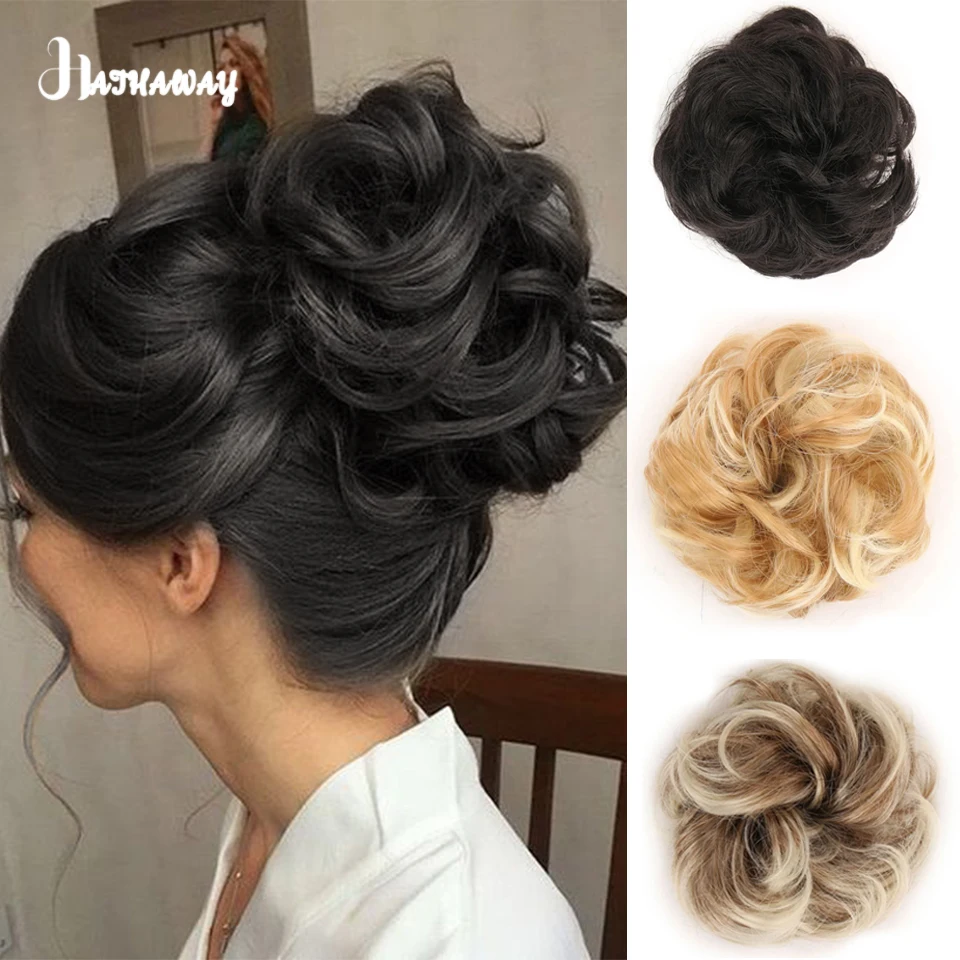 6 Inch Curly Hair Ring Female Synthetic Wig Hair Bun Fluffy Natural Curly Hair Bun Party Wedding Commuting Daily Wear Hair Bun