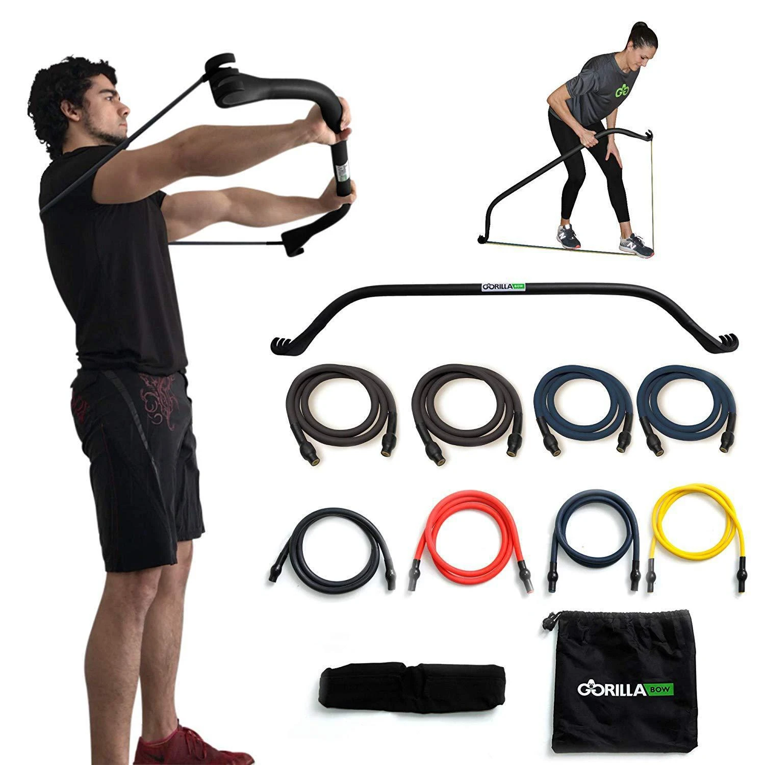 Portable Home Bow Arrow Fitness Resistance Belt Set Heavy Duty Multifunctional Full-Body Exercise Weightlifting Training