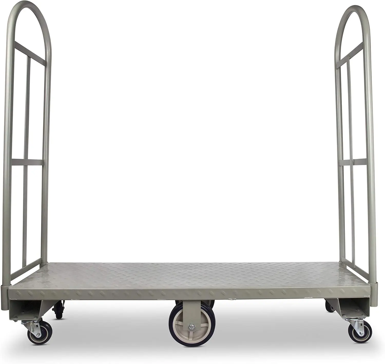 Heavy Duty, Narrow Aisle U-Boat Platform Truck Dolly, 16X60 Steel Deck, 2000 Lbs. Capacity