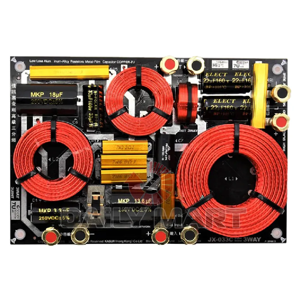 New KASUN JX033C Treble Midrange Woofer Divider 280W 58Ω 3-Way Cross-