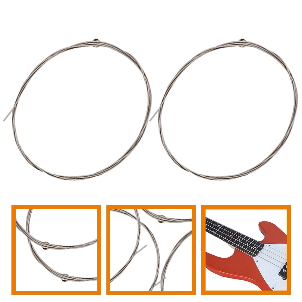

1 Pack Electric Bass Hexagonal Coated Copper Alloy Wrapped Durable Anti-Rust Smooth Lightweight Replacement Strings For Bass