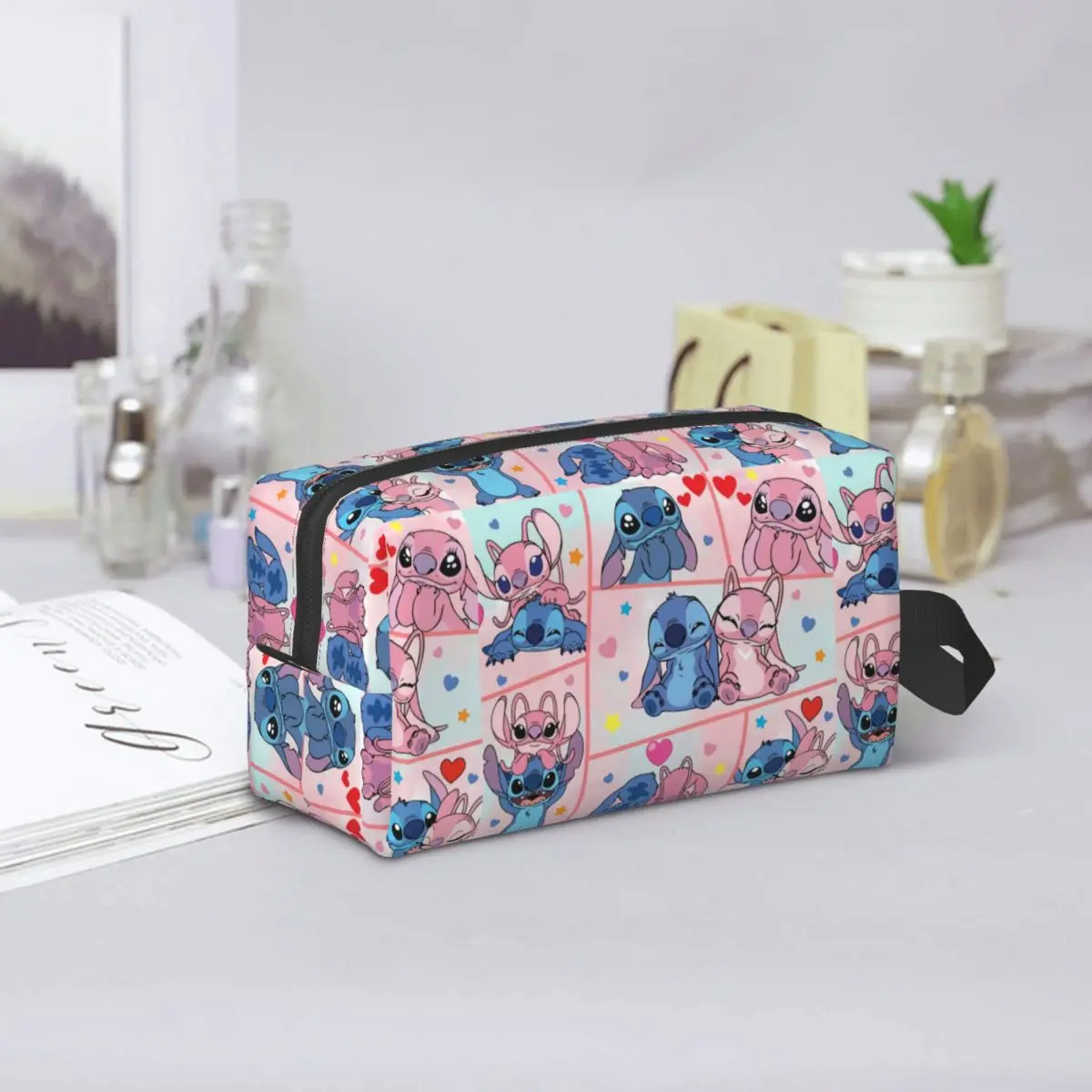 Custom Stitch Heart Collage borsa da toilette donna Cosmetic Makeup Organizer Lady Beauty Storage Dopp Kit Box