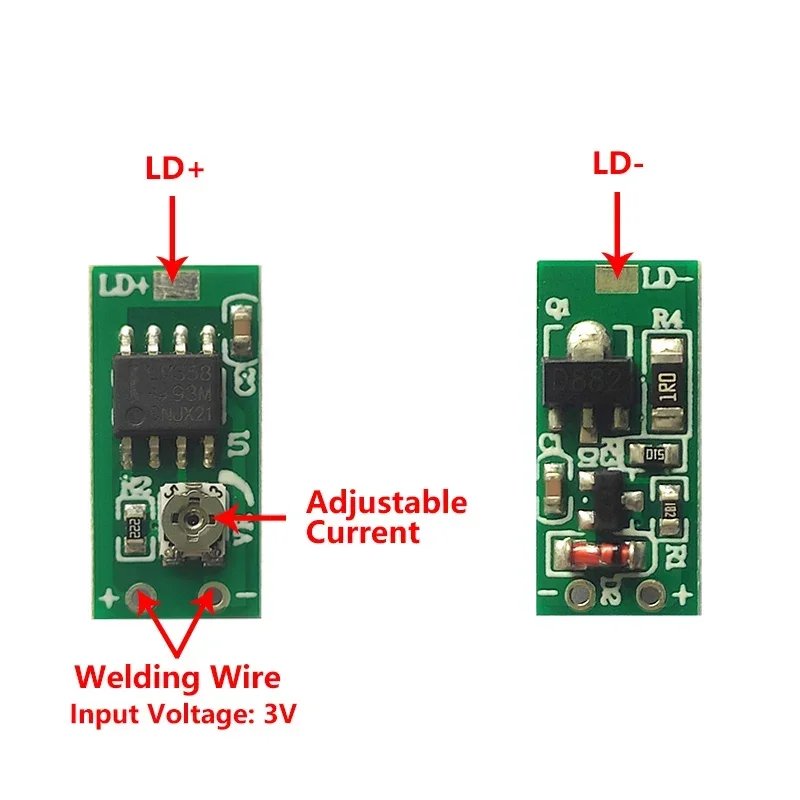 Laser Diode Driver PCB Circuit Power Supply Board 3-5VDC Constant Current for Low Power Red IR Laser ACC