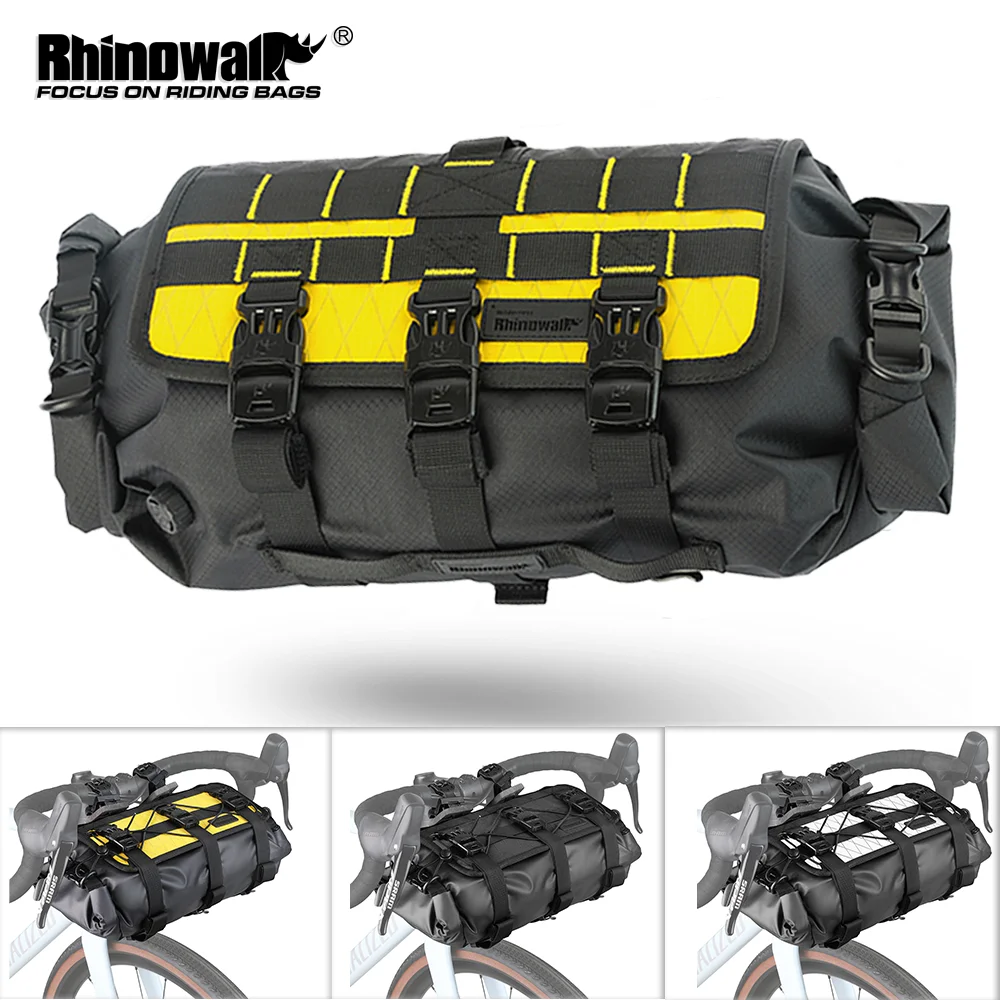 

Rhinowalk Bicycle Handlebar Front Bag Waterproof 10l Cycling Travel Luggage Dry Bag Bikepacking Bike Accessories For Mtb