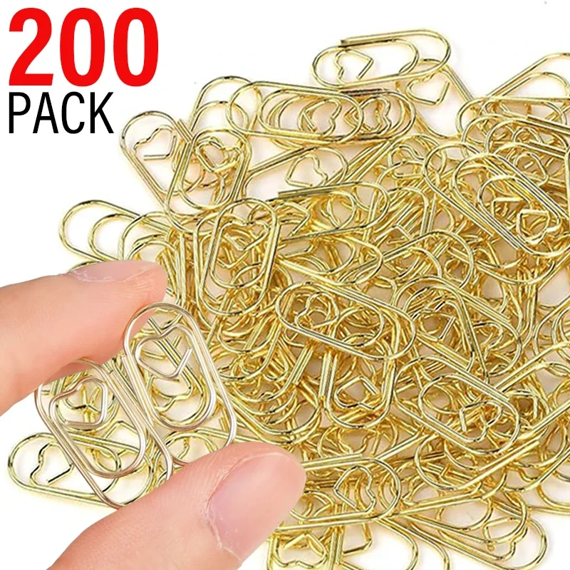 Creative Mini Heart-Shaped Paper Clips - For Card/Photo/Ticket Holding, Notebook Planner Binder & Bookmark Clamps
