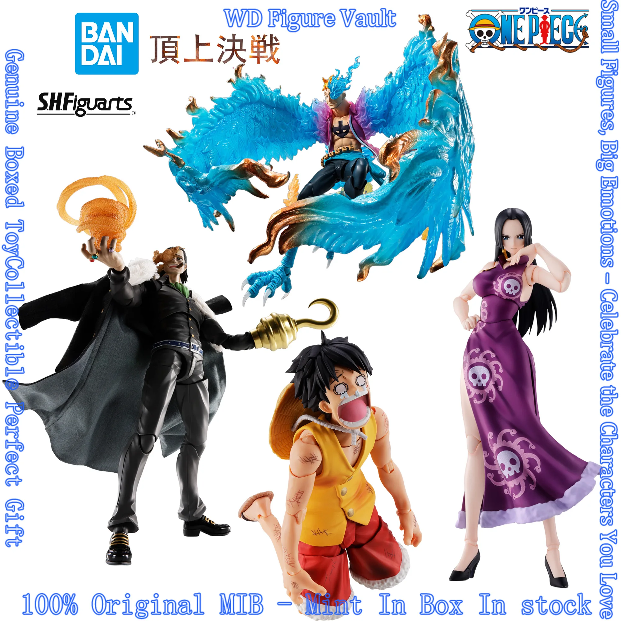 

Предзаказ фигурок Bandai S.H.Figuarts One Piece: Monkey D. Luffy, Marco, Boa Hancock, Sir Crocodile Marine Ford Summit War Action Figure