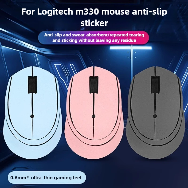 

Anti-Slip Sweat-Absorbent Mouse Stickers for Logitech M330/M275/M280 - Full-Cover Faux Suede Skins！