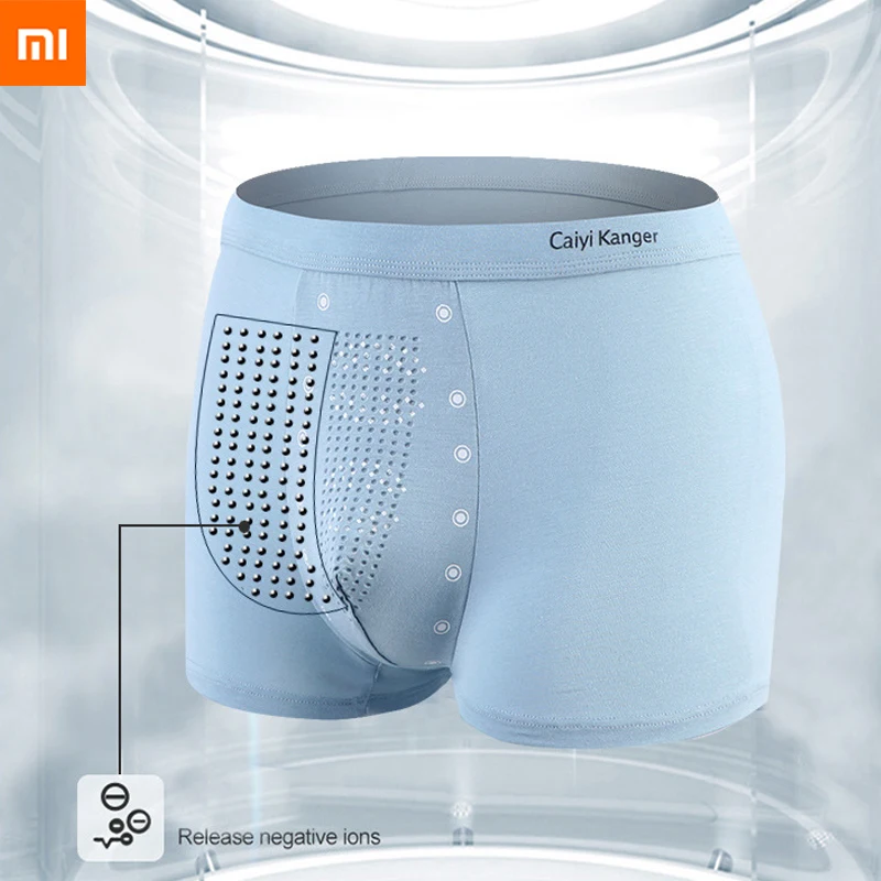 

New Xiaomi Mijia Modal Antibacterial Men's Underpants Granular Massage Men's Boxer Shorts Large Size Underpants Sports Underwear