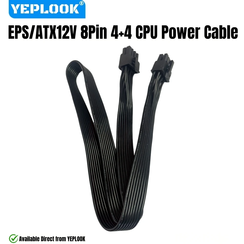 

YEPLOOK CPU Power Cable 8Pin to 4+4Pin EPS/ATX12V 60CM 18AWG for Corsair RM1200e, RM1000e, RM850e, RM750e, RM650e Type 4 Modular