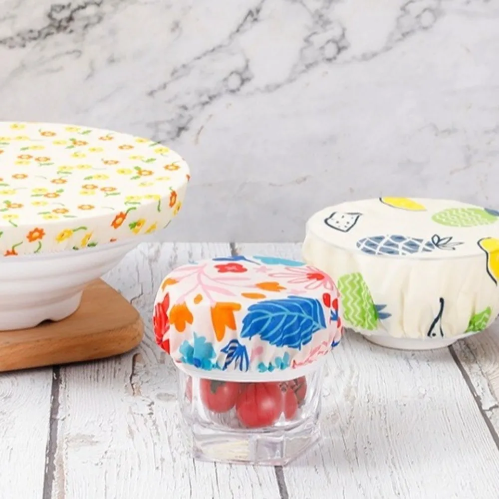 Anti Dust Beeswax Cloth Bowl Cover Fresh Keeping Washable Reusable Bowl Cover Prevent Flies Random Style
