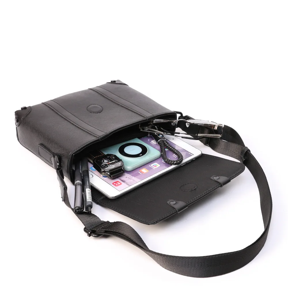 New Men's Crossbody Bag Luxury Large Capacity Shoulder Bag Trendy Horizontal Messenger Bag