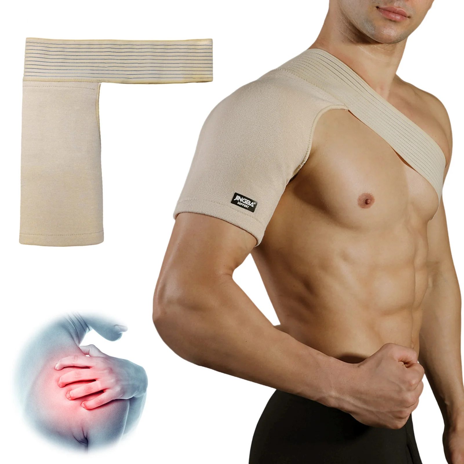 Men Women Sports Compression Shoulder Straps Fit the Shoulder Curve Breathable Shoulder Straps Suitable for Torn Rotator Cuff