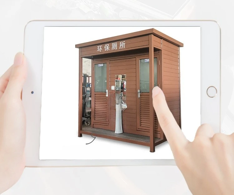 مرحاض متنقل خارجي، موقع بناء، مراحيض بسيط للرجال والنساء في حالات الطوارئ #4