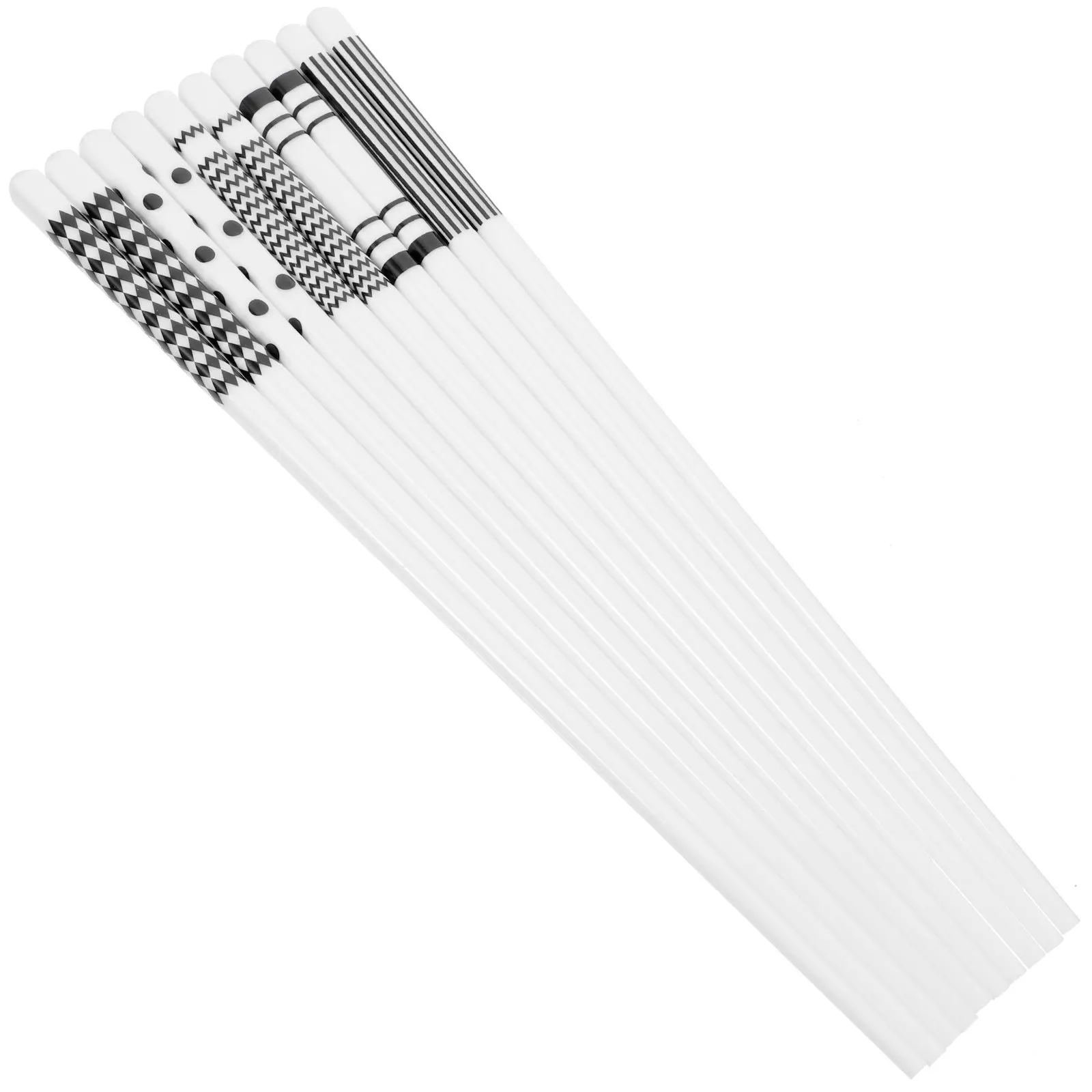 

5Pairs Ceramic Chopsticks Set Sturdy Elegant Design Non-Slip Reusable Dinner Supplies Multi-Function Household Food Chopstick