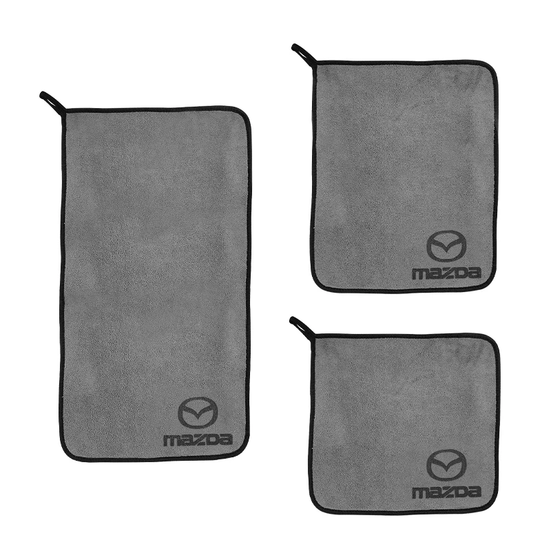 Serviettes de nettoyage en microfibre Extra douces pour voiture, chiffon épais pour lavage et séchage automobile, pour Mazda 3 2 6 CX5 CX4 CX3 CX9 Axela Atenza