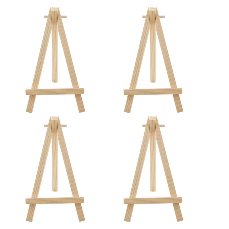 96 Pack Mini Wood Display Easel Wood Easels Set For Paintings Craft Small Acrylics Oil Projects