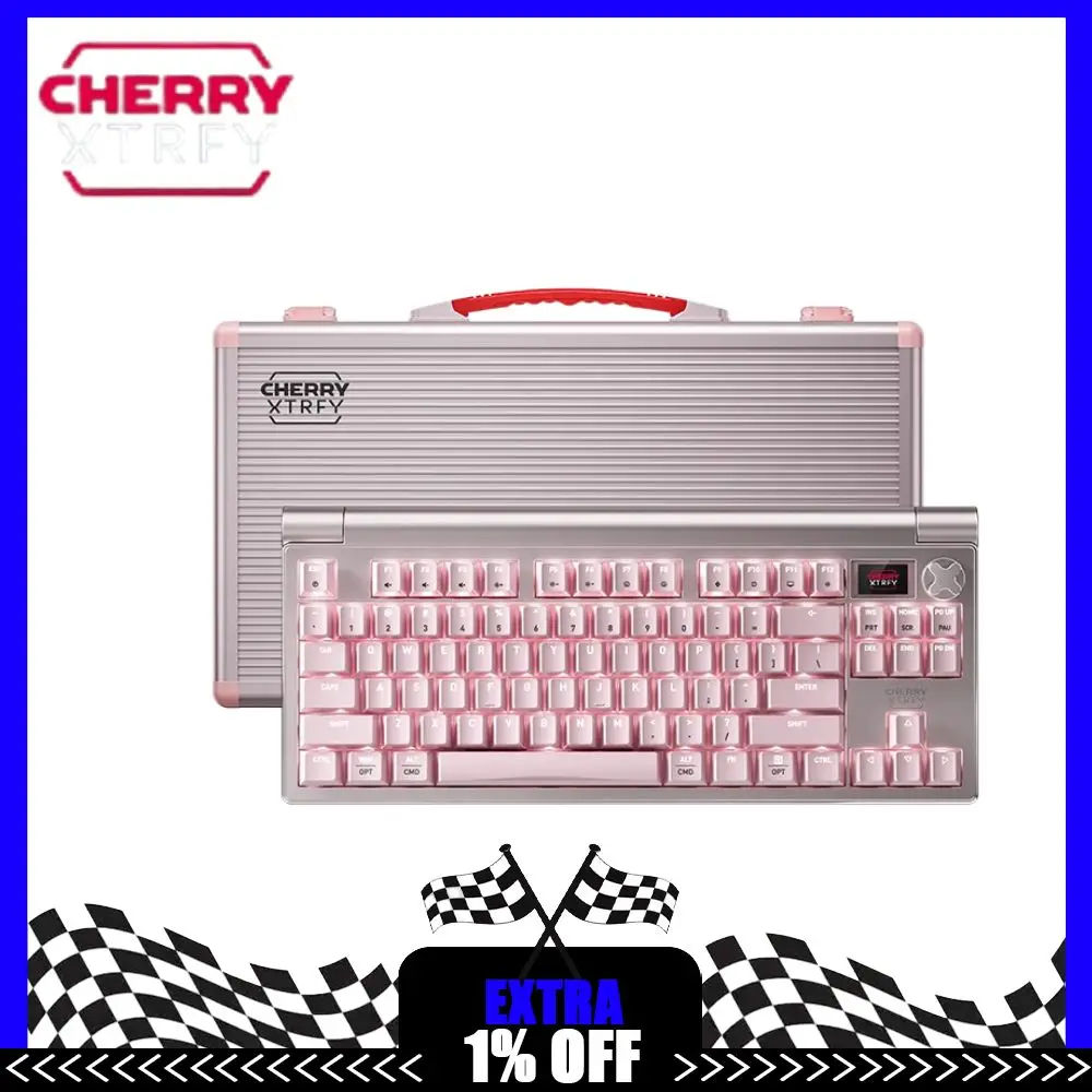 

CHERRY XTRFY MX8.3 Клавиатура из алюминиевого сплава Беспроводная трехрежимная механическая клавиатура Игровая офисная прокладка с возможностью горячей замены RGB Light PC