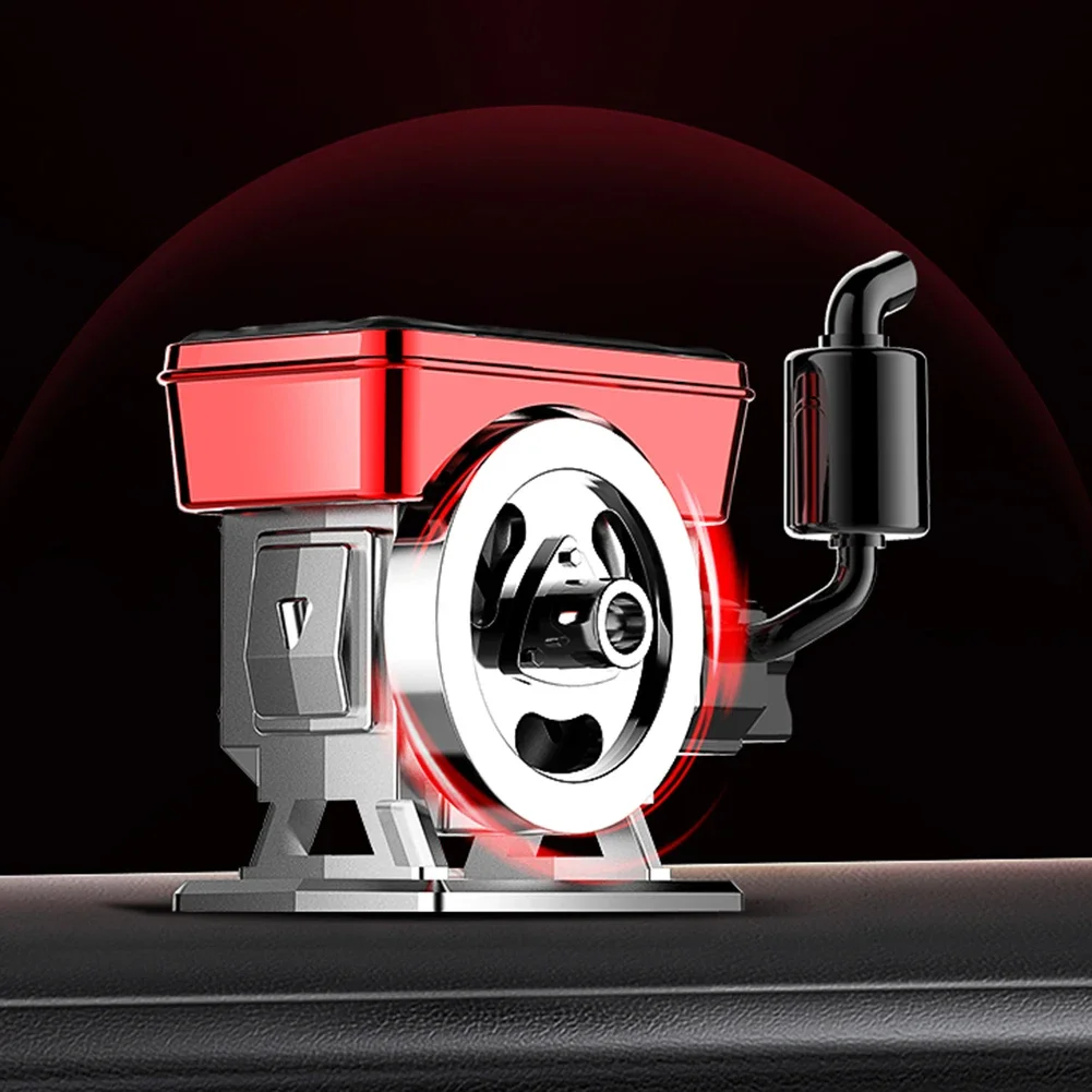 Solar Energy Car Diffuser With Engine Style Design And Automatic Rotation For Continuous Air Purification And Fragrance