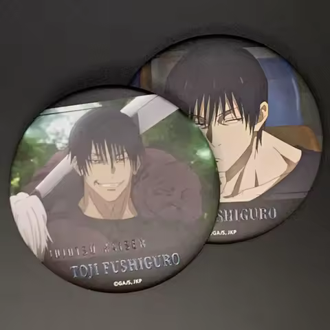 75MM Anime Jujutsu Kaisen Fushiguro Toji Cosplay Exquisite Famous Scene Relief Badge Backpack Decoration Cute Xmas Birthday Gift