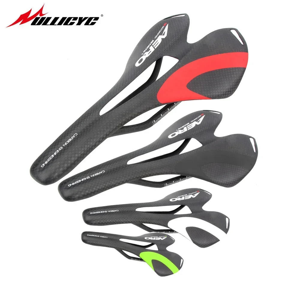 Ullicyc Colorful Top-level Full Carbon Fiber MTB Road Bicycle Saddle Part Front Sella Sillin Seat Matround Accessories 270*143mm