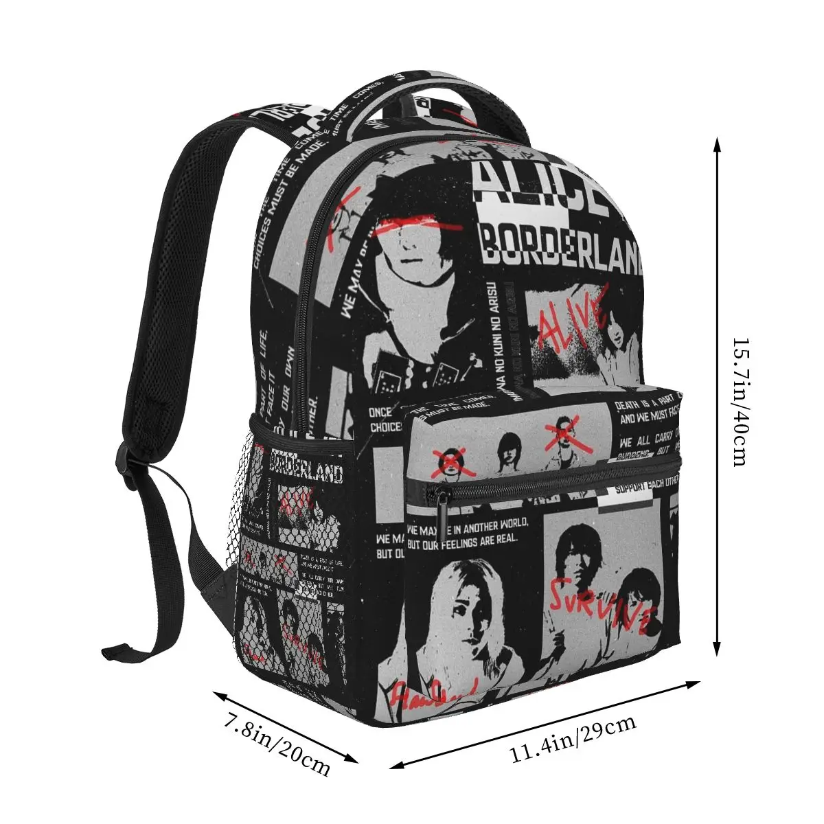 TV Play Alice In Borderland Print Backpack Student Boys Girls BookBag Children School Bag Computer Shoulder Bags for Men Women