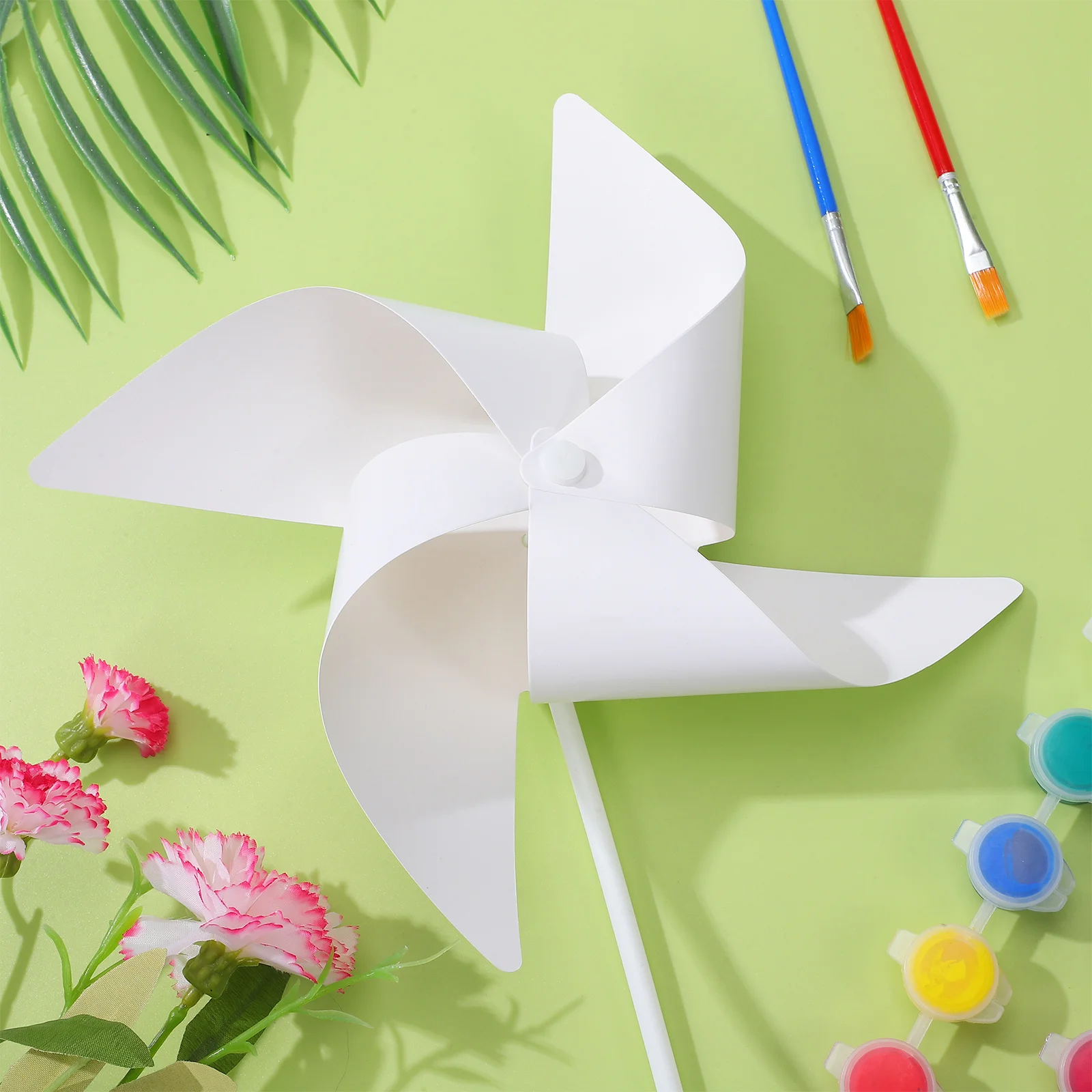 

12Pcs Coloring Windmills DIY Blank Painting Educational Pinwheels Kids Creative Drawing Paper Activity Parent-Child Fun