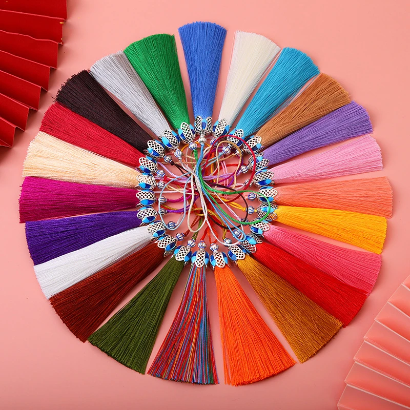 5/10Pcs 8cm Silk Tassel Fringe Brush Pendant Accessories for DIY Jewelry Making Silk Satin Tassel Handmade Crafts Finding Supply