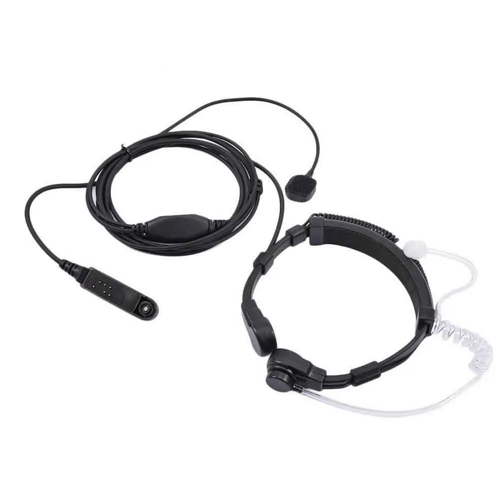 Transparent Air Ducts for Clear Sound Transmission For Baofeng Compatible Throat Microphone for Walkie Talkies