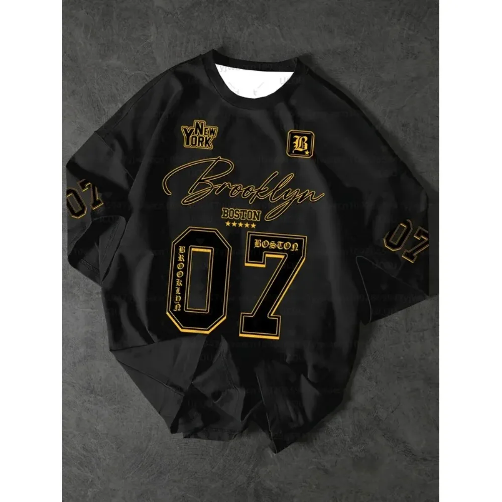 Brooklyn No. 7 Football Jersey Summer 3D Men's T-shirt Is Comfortable and Loose-fitting, Suitable for Outdoor Wear.