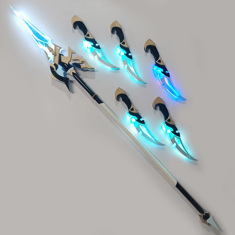 Lohen Cos Luminous Spear Props Game Genshin Impact Cosplay Prop Halloween Christmas Fancy Party Costume Accessories