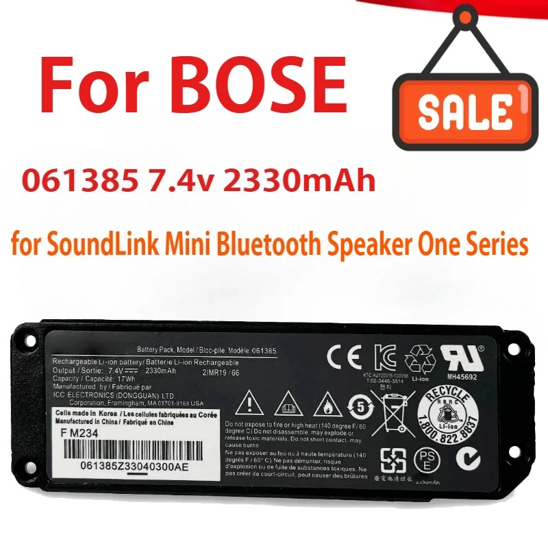 

7.4V 061385 061384 061386 Battery For BOSE SoundLink Mini Bluetooth Speaker One Series 17Wh 2330mAh
