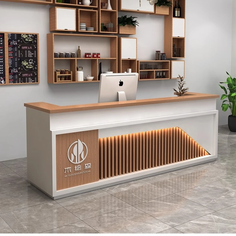 Chinese Retro Reception Desks Hairdressing Beauty Health Reception Desks Clothing Store Office Furniture Военное ДелоZY40JDT