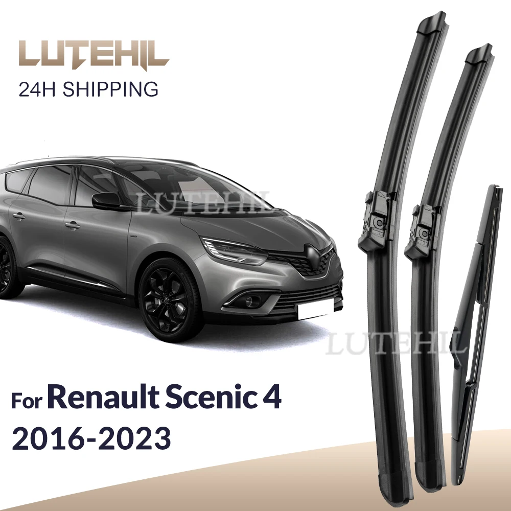 Pour Renault Scenic 4 2016-2023 2017 essuie-glace avant et arrière balais d'essuie-glace pare-brise brosses de fenêtre 30 "+ 26" + 9"