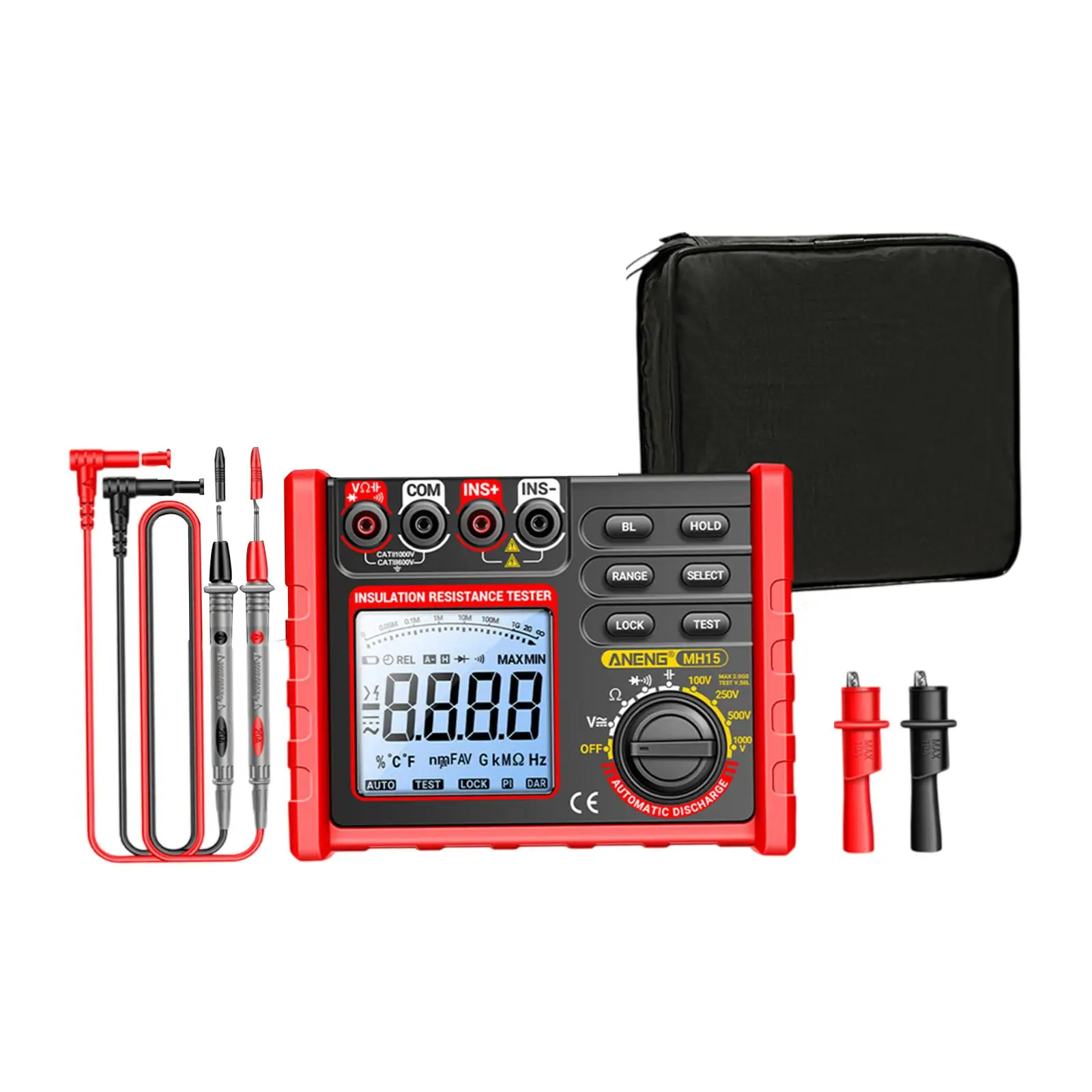 Afbeelding 3: Digitale isolatieweerstandstester Megger Meter 6000 Count Apparatuur met achtergrondverlichting