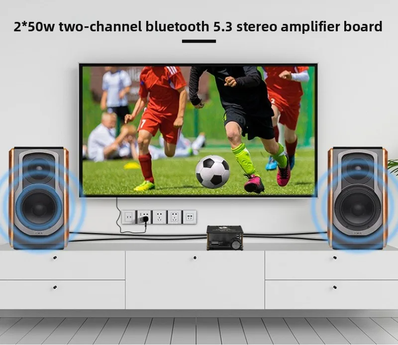 SOTAMIA 2.0 Stereo Dual Channel Bluetooth 5.3 Digital Power Amplifier Decoding Board 2*50W Audio Amplifier Power Module TPA3116