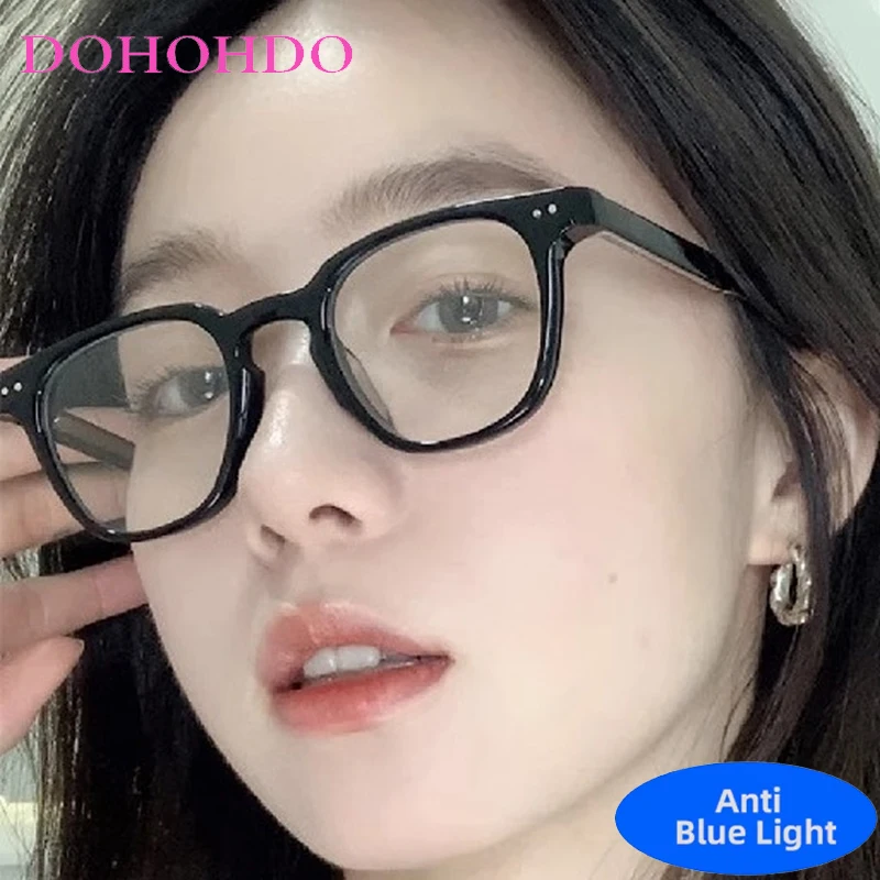 

Trend Vintage Classic Square Rice Nail Anti-Blue Light Glasses Women Men Luxury Brand Design Computer Optical Eyeglasses Lentes