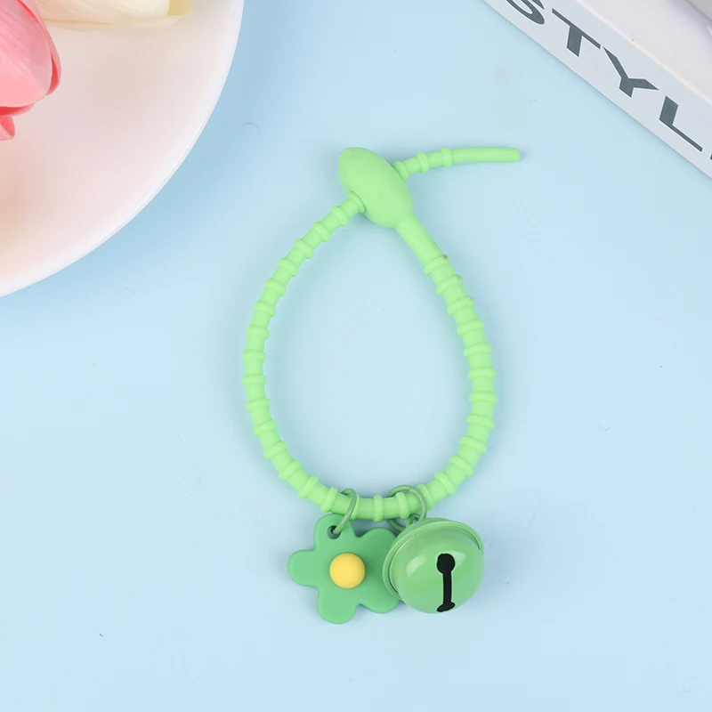 Sweet Candy Color Bell Sleutelhanger Herbruikbare Siliconen Bloemen Sleutelhanger Voor Meisjes Tas Hanger Auto Sleutelhanger Rugzak Decoratie