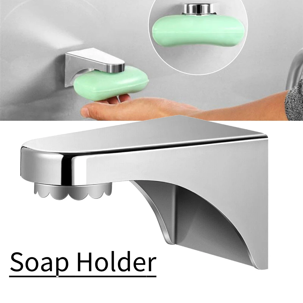 Bathroom Soap Dish Soap Holder No Drilling ABS Soapbox Plate Tray Water Sink Drain Soap Box Holder For Jewelry Keychain