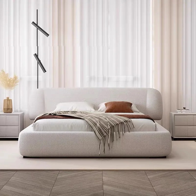 xx-2026 New Arrival Customized Fabric High Density Foam Modern king Bed Frame for Bedroom&