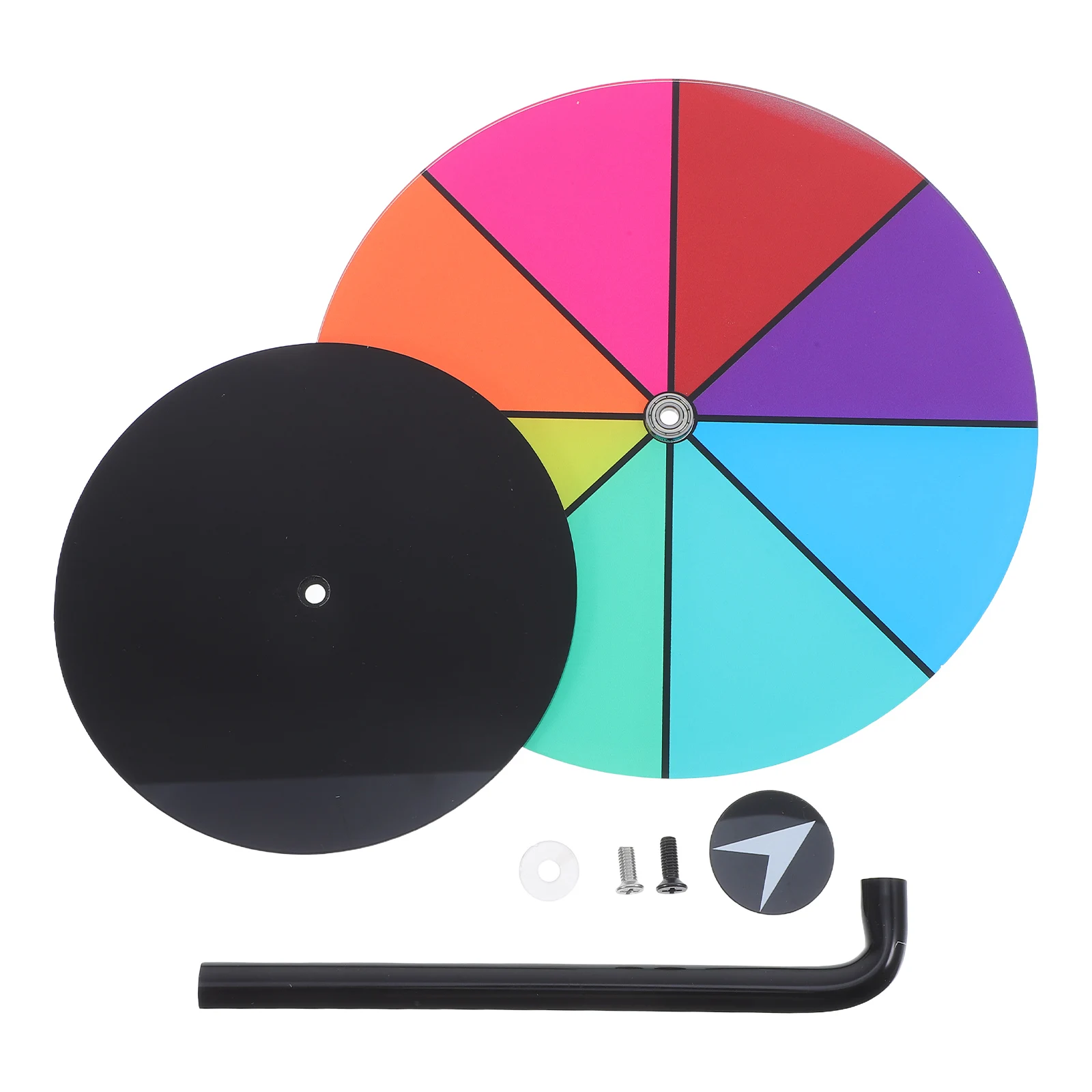 

Rotating Game Wheel Acrylic Desktop Spinning Prize Raffle Turntable Party Supplies Stable Base Multi Color Segments Reusable Dry